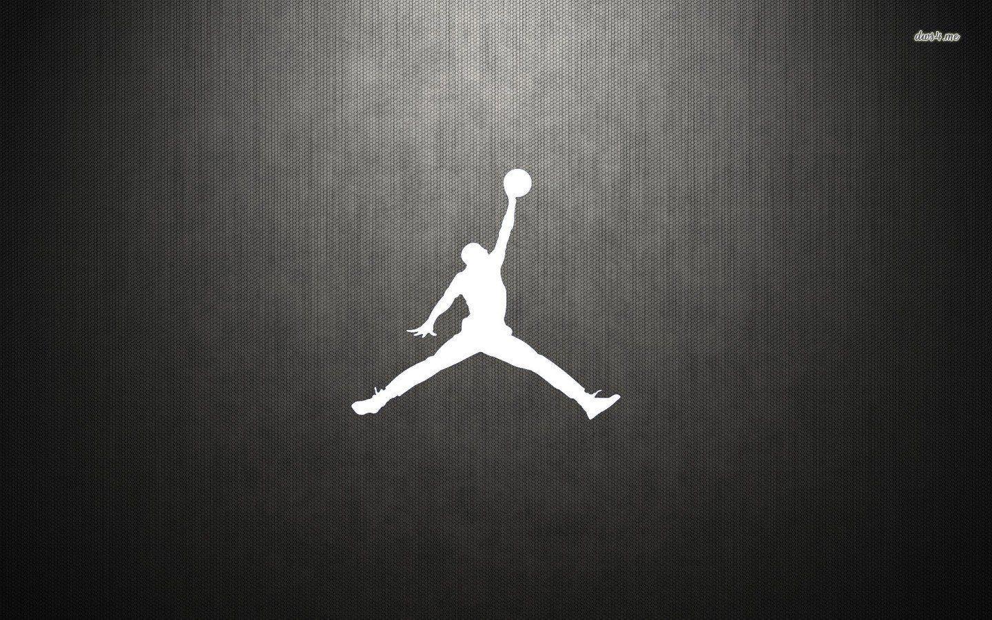 Logo Jordan Jumpman bianco, 1440x900 HD, Desktop