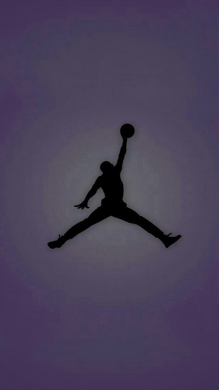 Logo Jordan silhouette viola, 750x1334 Verticale, iPhone Pro