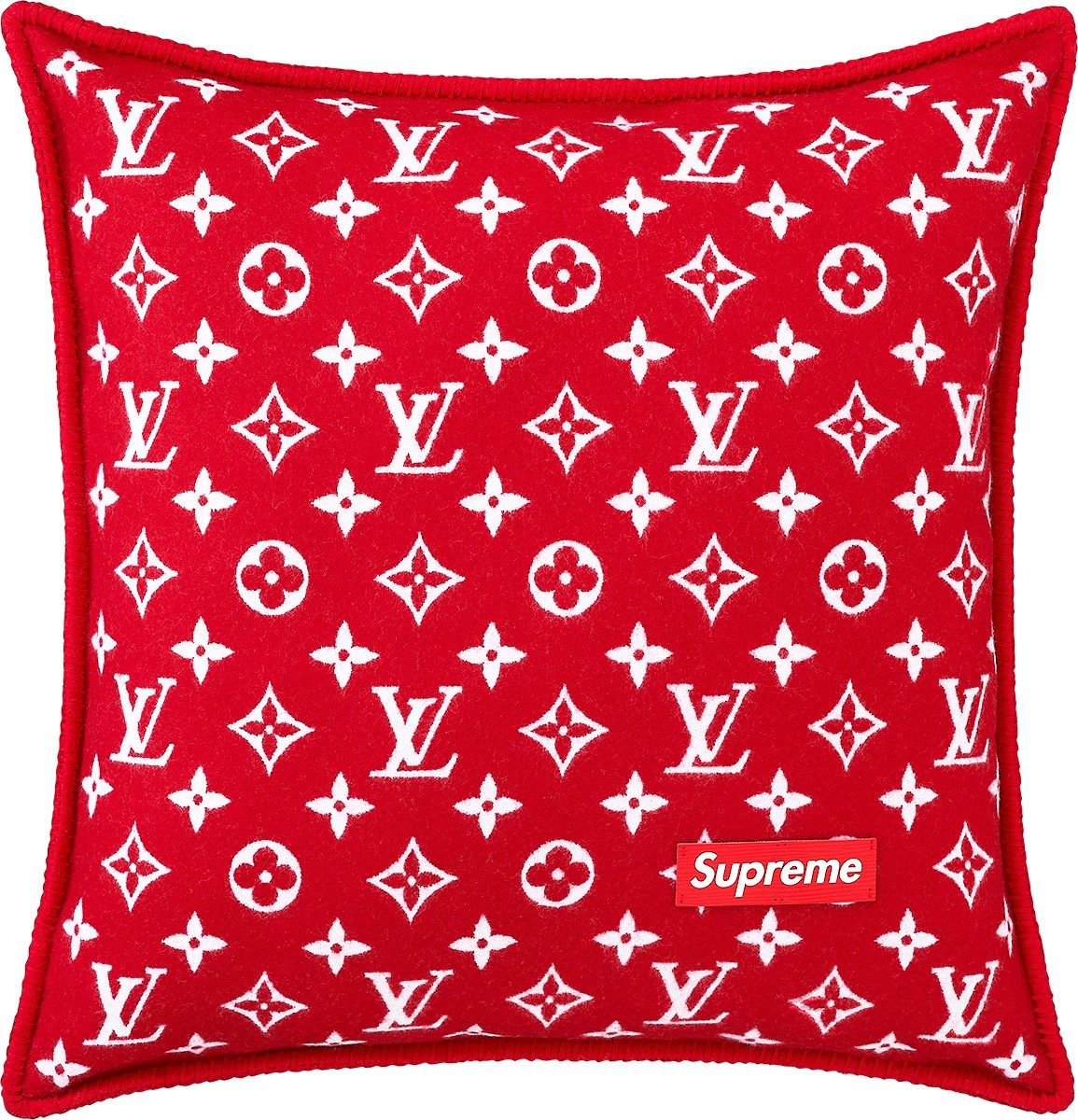 Cuscino Supreme Louis Vuitton rosso, francese, 1155x1200 Full HD Verticale, Smartphone