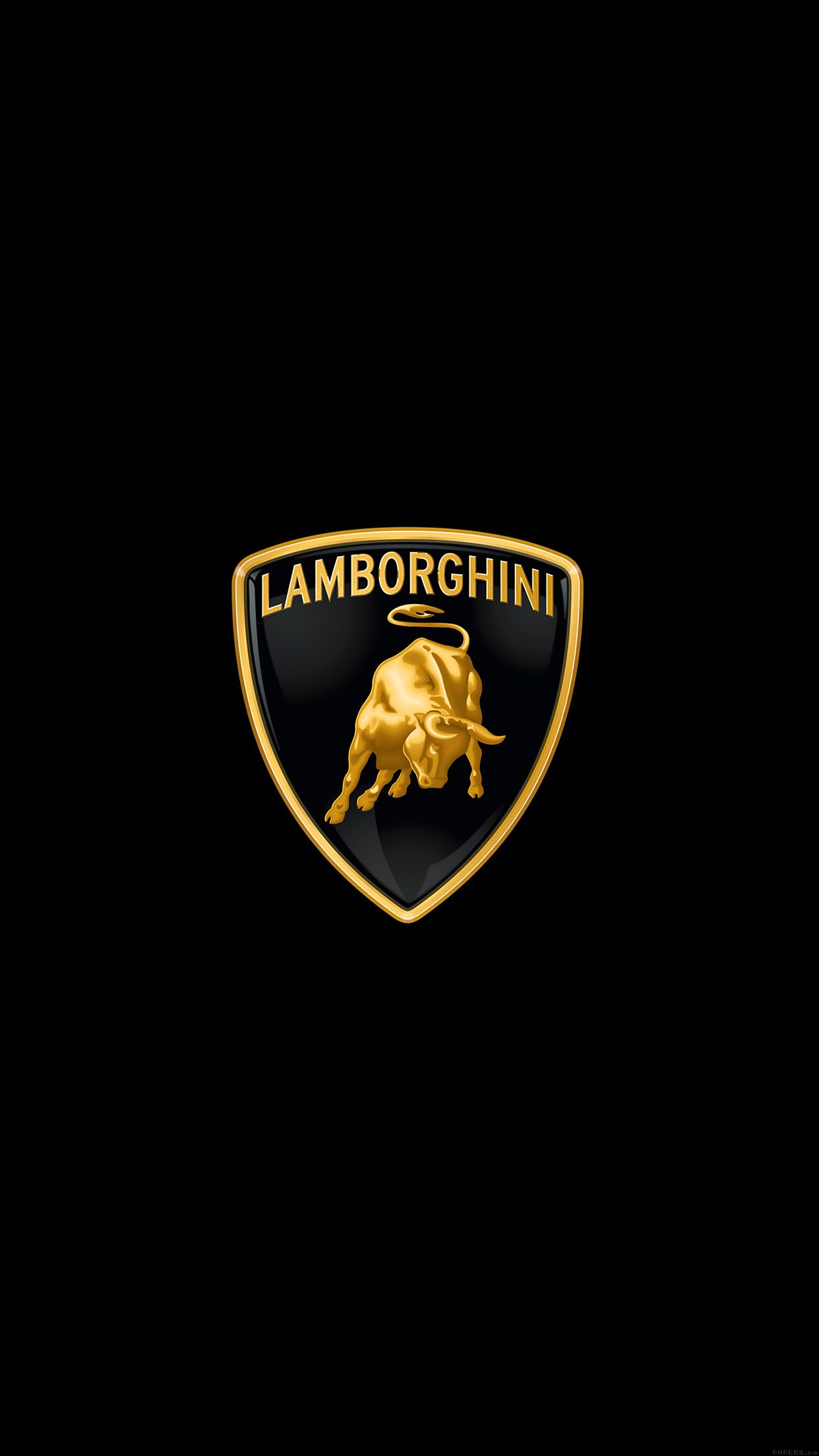 Logo Lamborghini toro dorato, Sant'Agata Bolognese, 1242x2208 Full HD Verticale, iPhone