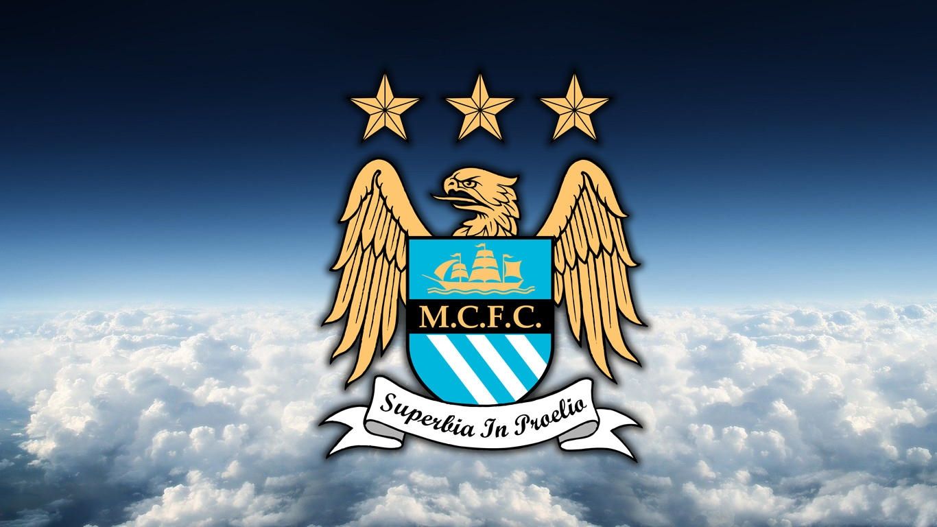 Logo Manchester City stemma, 1366x768 HD, PC Desktop