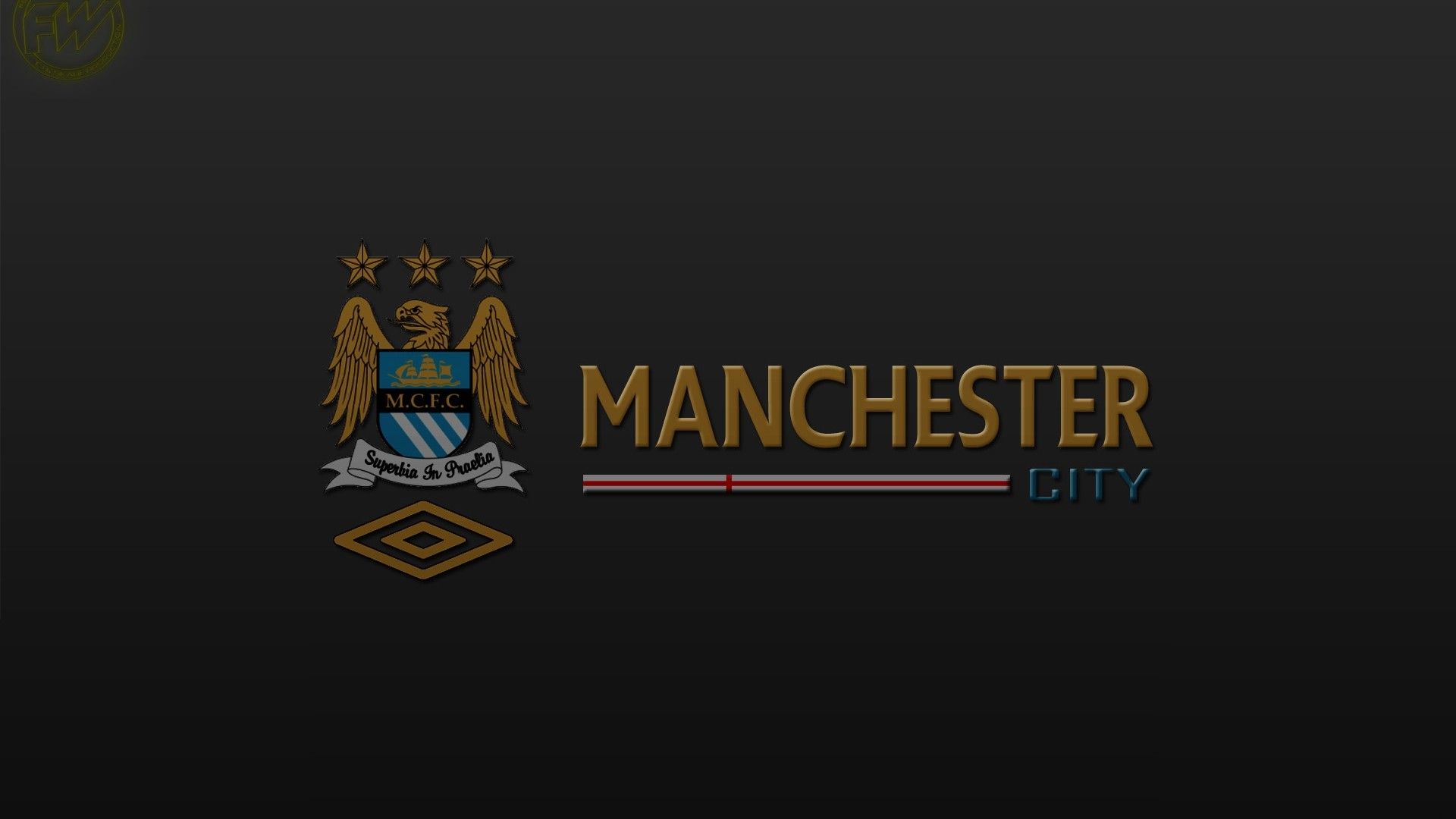 Logo Manchester City stemma, 1366x768 720p, Laptop