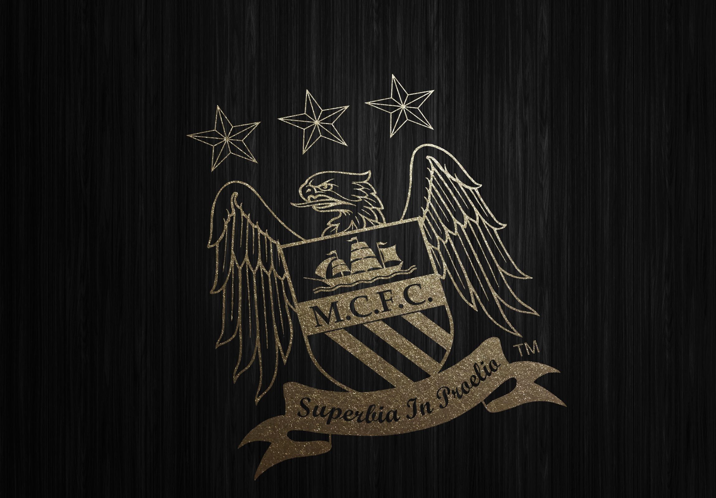 Logo Manchester City dorato, 2300x1600 alta risoluzione, PC