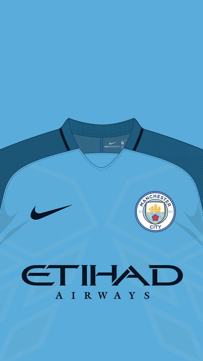 Maglia Manchester City azzurra, 675x1200 Verticale, Telefono