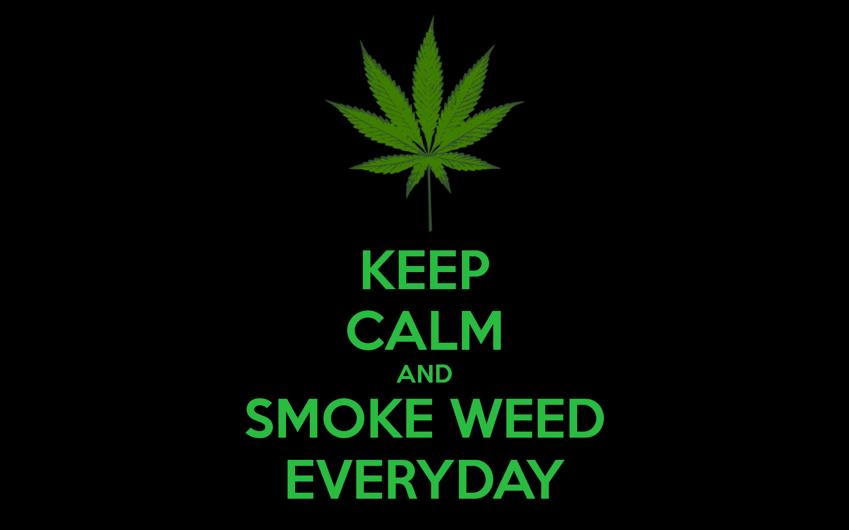 Foglia marijuana con testo verde, 1680x1050 HD, Laptop