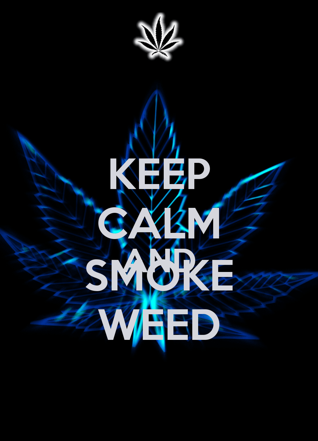 Logo foglia marijuana blu, 1080x1500 Verticale, OnePlus