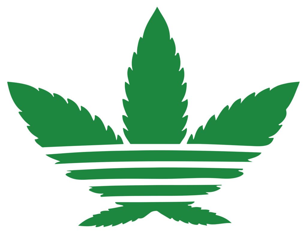 Foglia marijuana logo Adidas, tre strisce, 1024x784 HD, PC