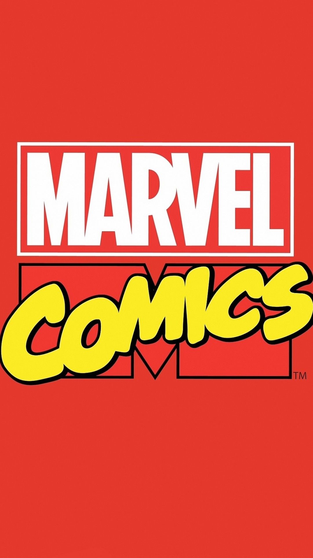 Logo Marvel Comics rosso, 1080x1920 Full HD Verticale, iPhone