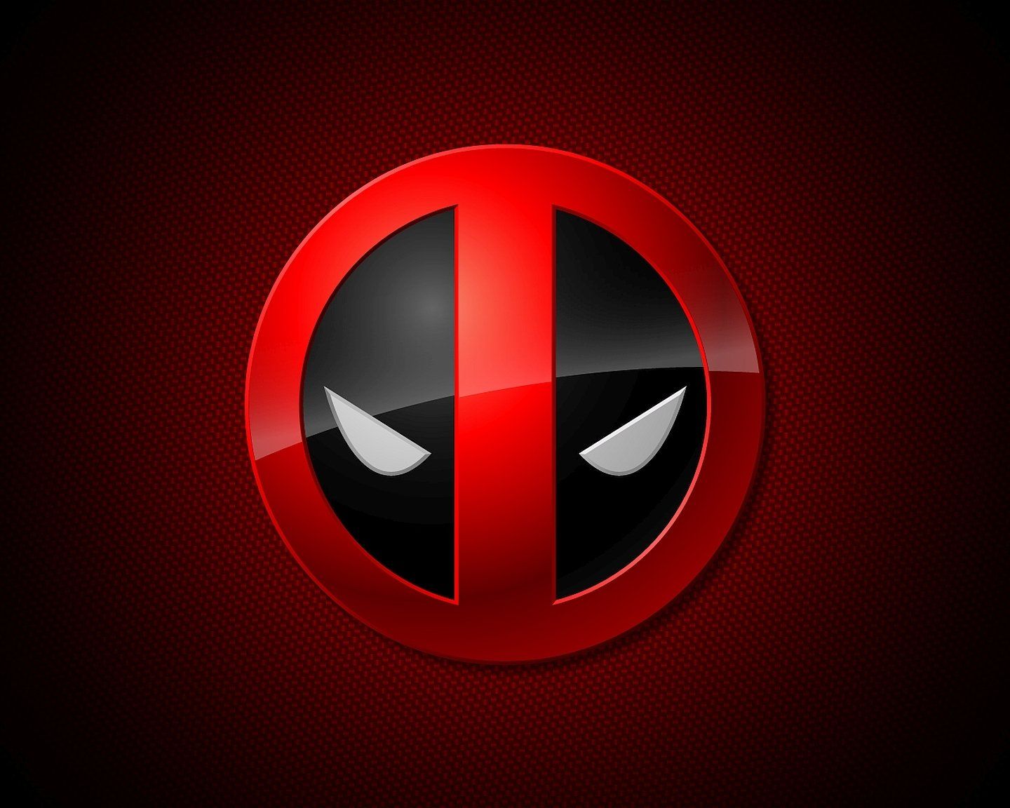 Logo Deadpool rosso e nero, Marvel, 1440x1152 HD, PC Desktop