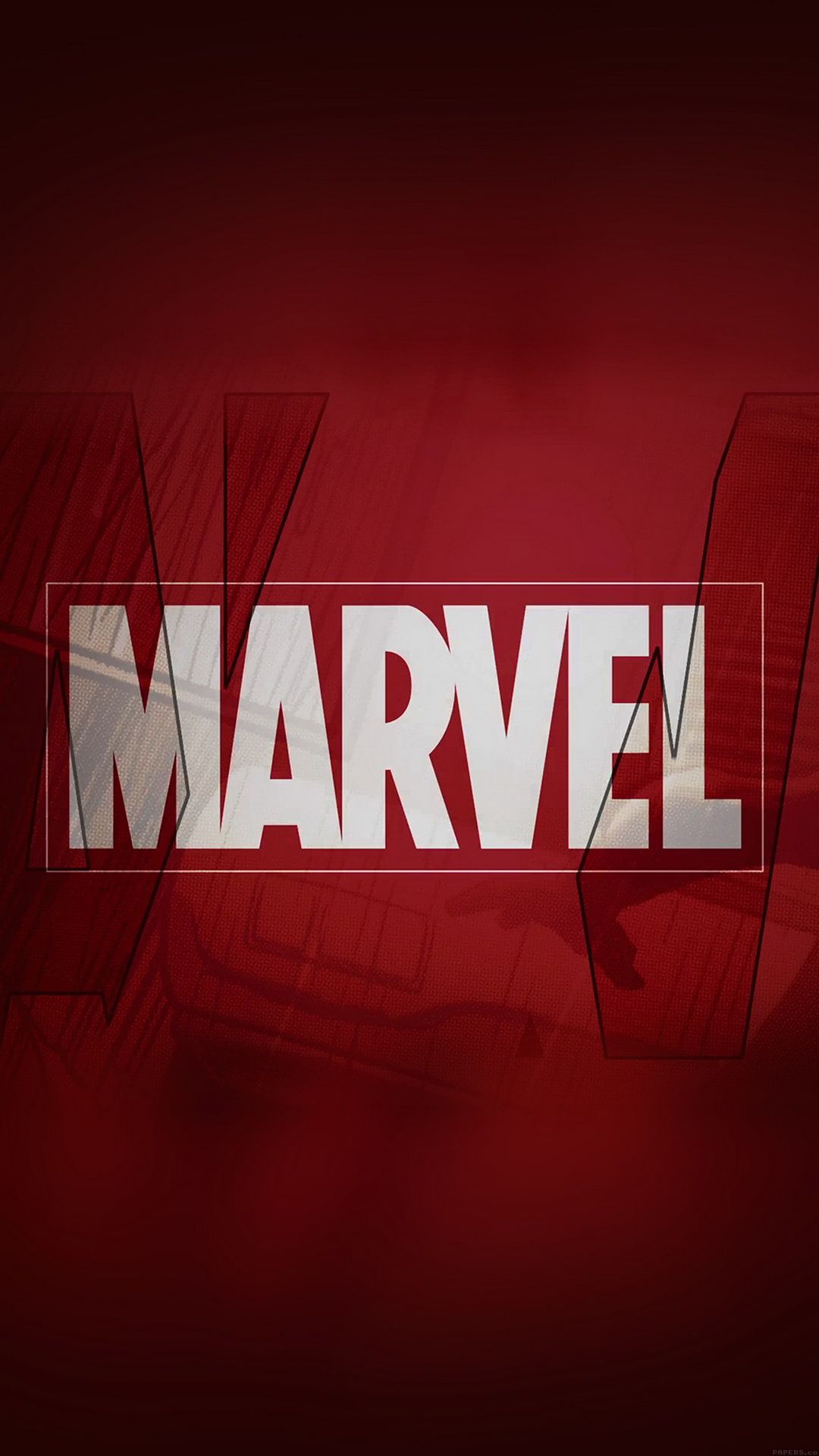 Logo Marvel su sfondo rosso, supereroi, 1080x1920 Verticale, Telefono