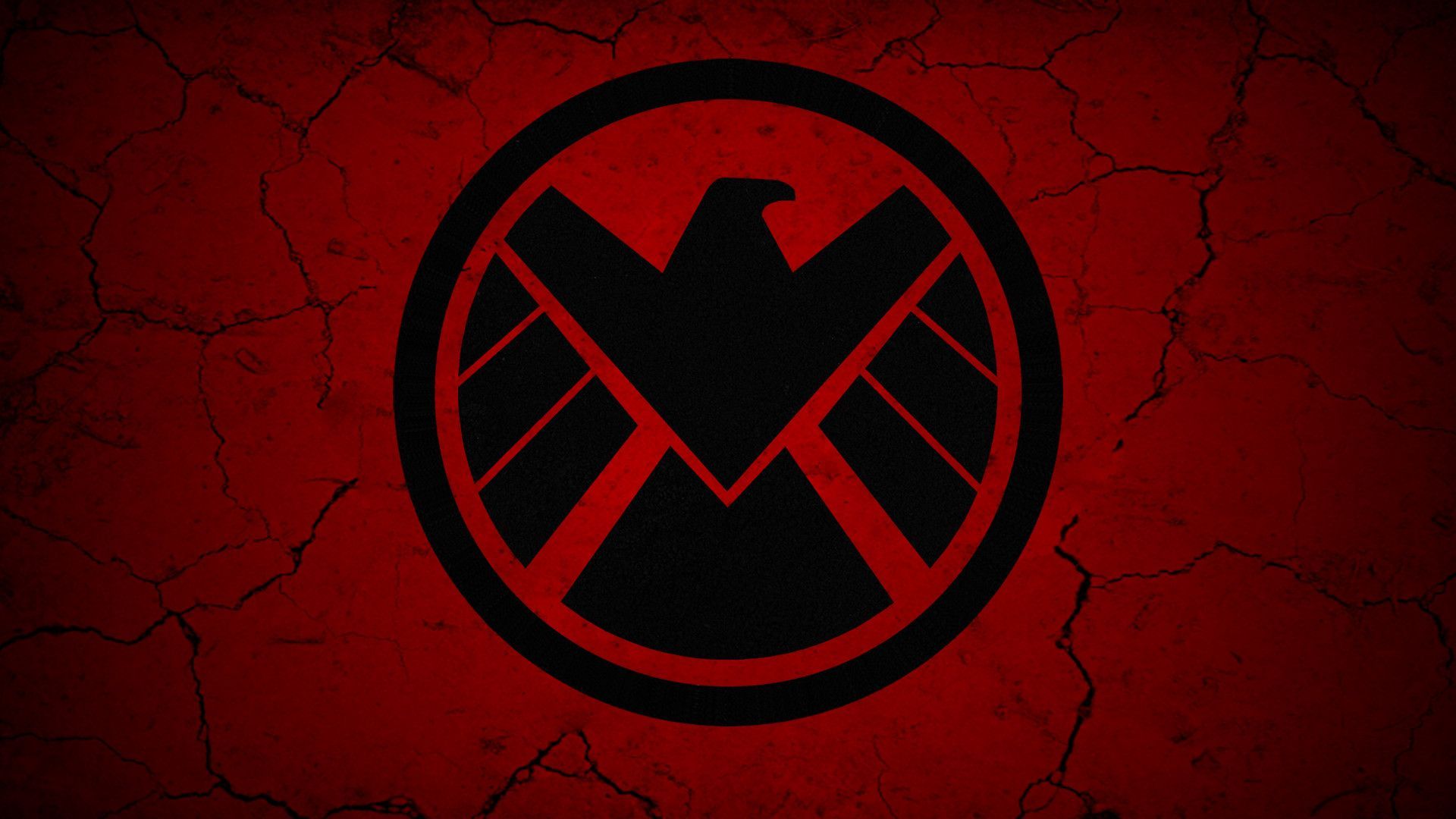 Logo S.H.I.E.L.D. sfondo rosso, 1920x1080 1080p, PC Desktop