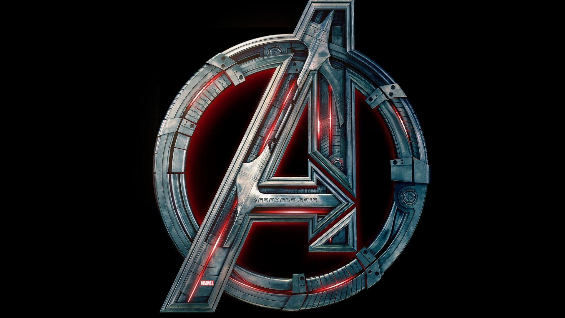 Logo Avengers metallico, supereroi, 1920x1080 Full HD, PC