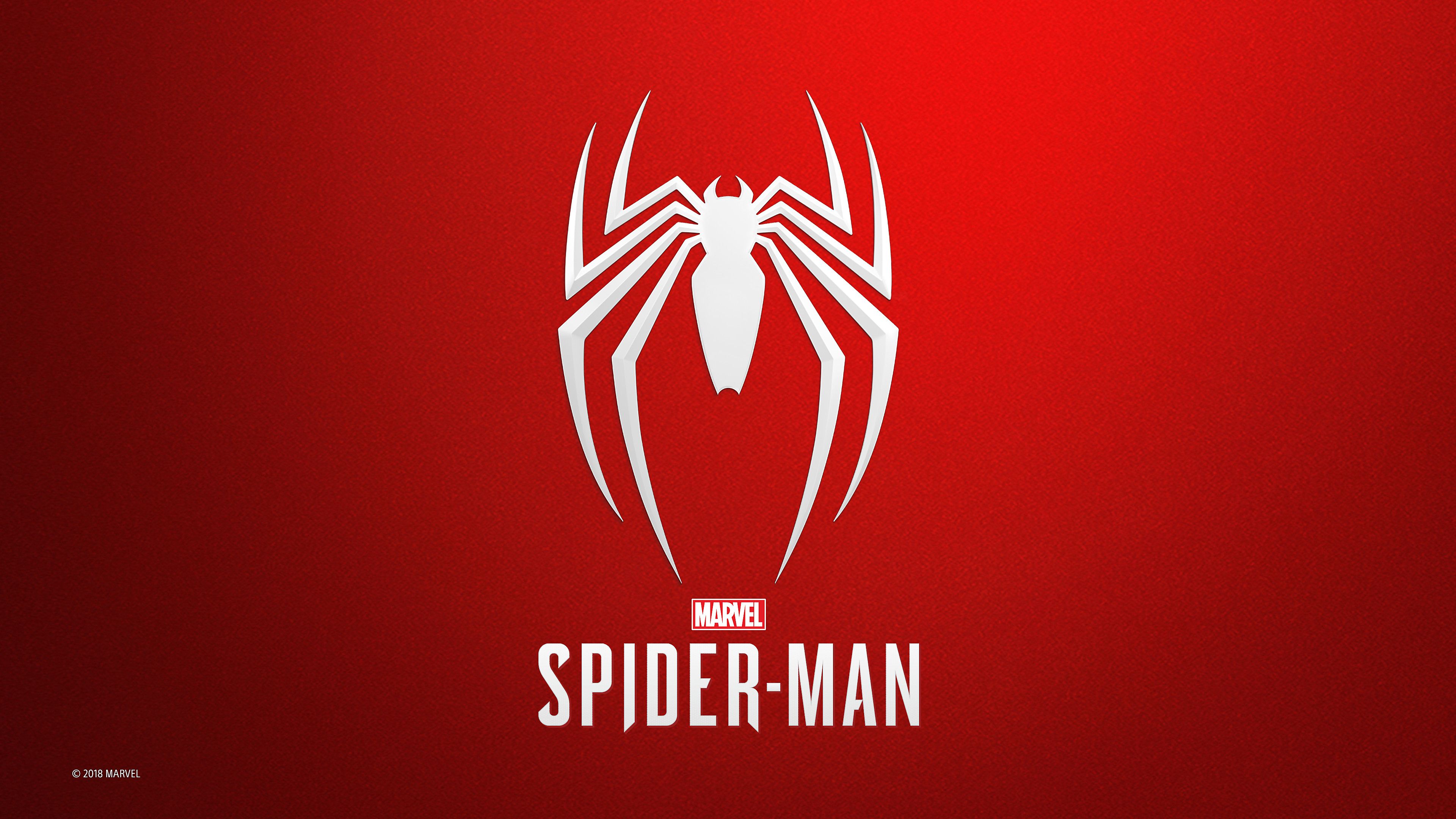 Logo Spider-Man Marvel rosso, Uomo Ragno, 3840x2160 UHD, Monitor Gaming