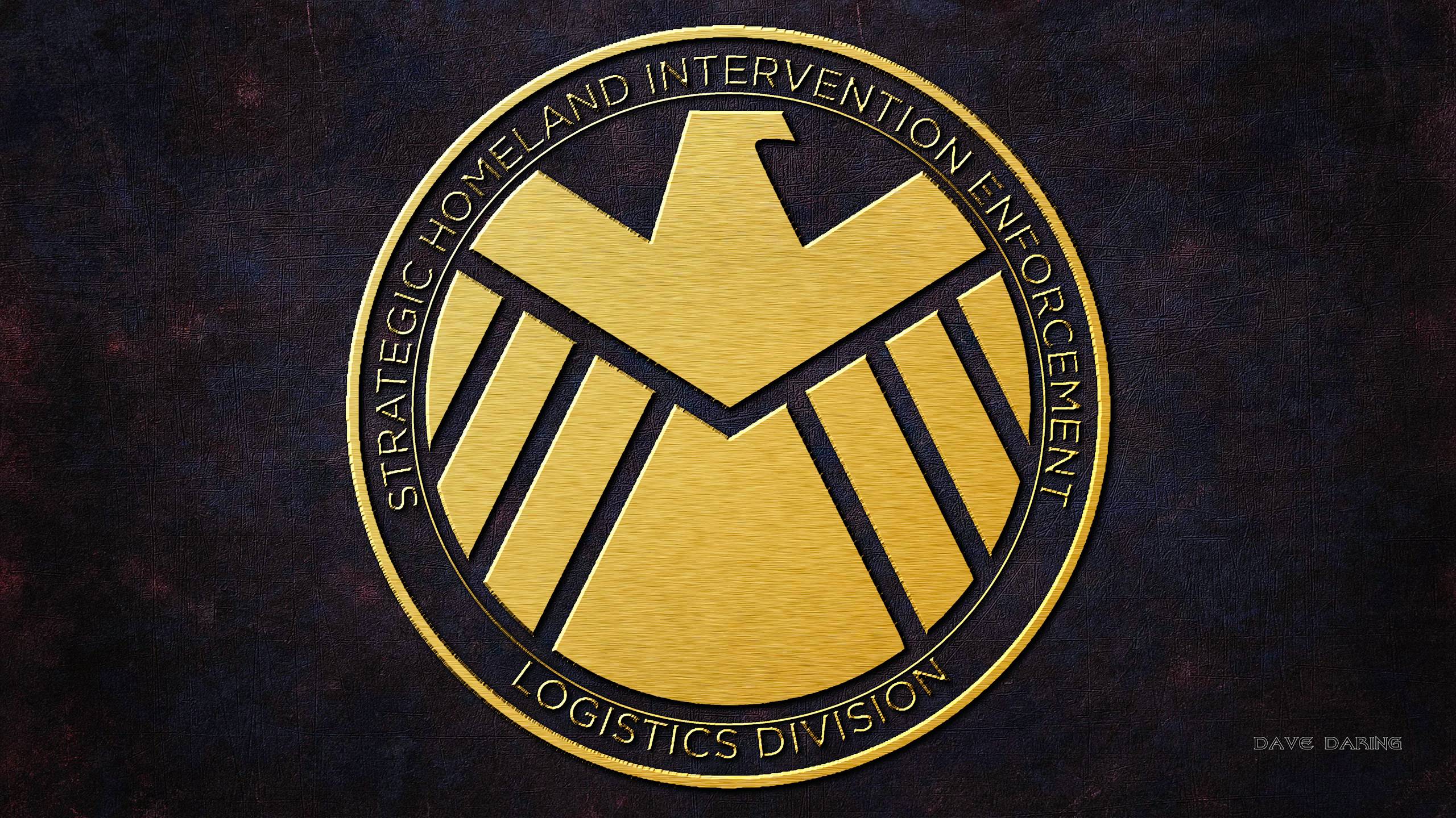 Logo Shield Marvel dorato, 2560x1440 QHD, PC