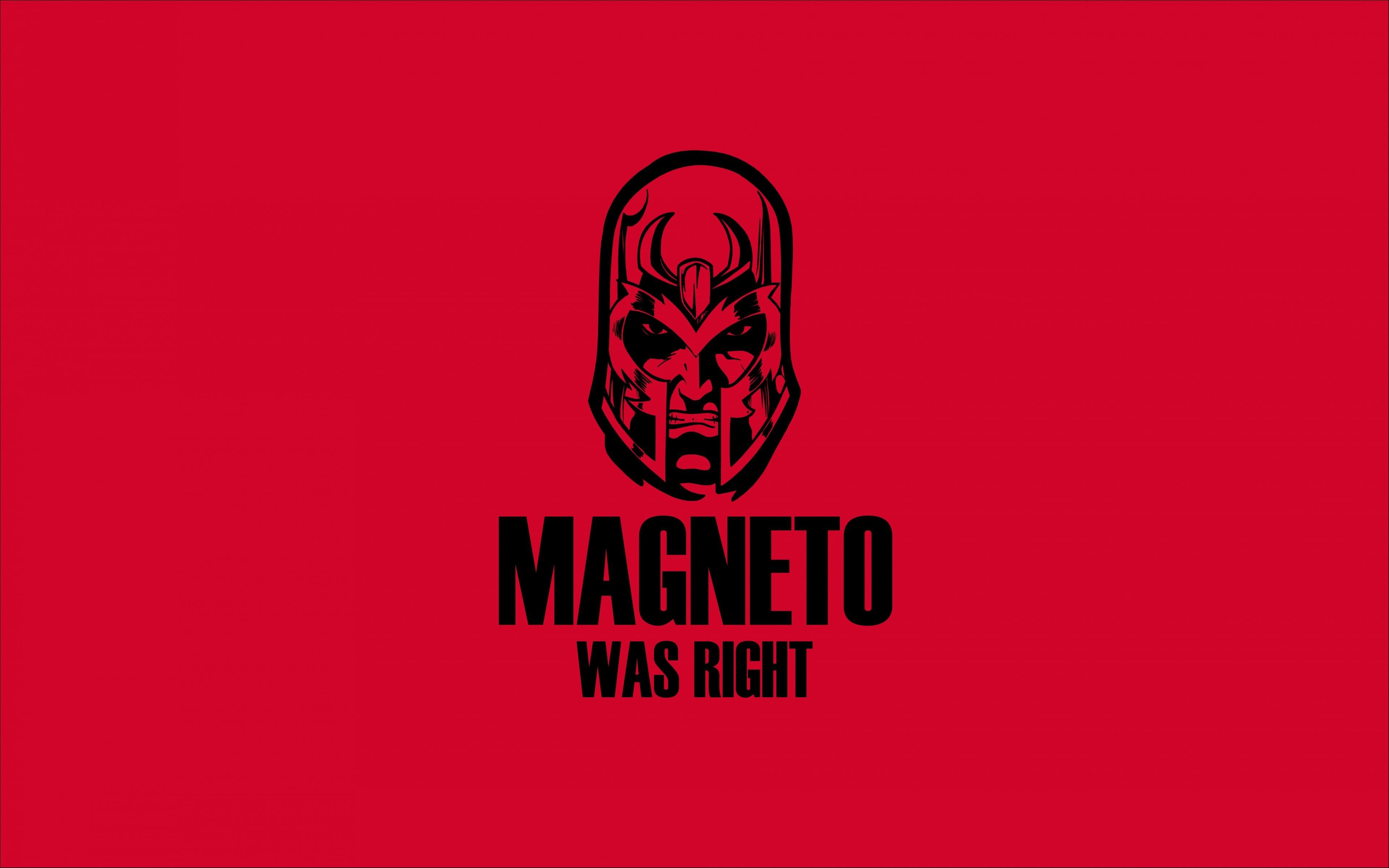 Logo Magneto sfondo rosso, 3840x2400 4K Ultra HD, Desktop