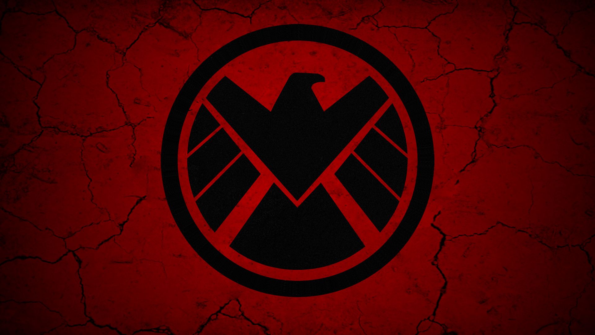 Logo S.H.I.E.L.D. rosso e nero, 1920x1080 Full HD 1080p, PC