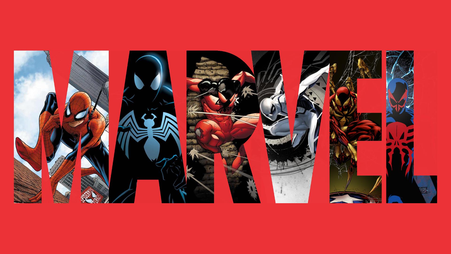 Logo Marvel con personaggi Spider-Man, 1920x1080 1080p, Desktop