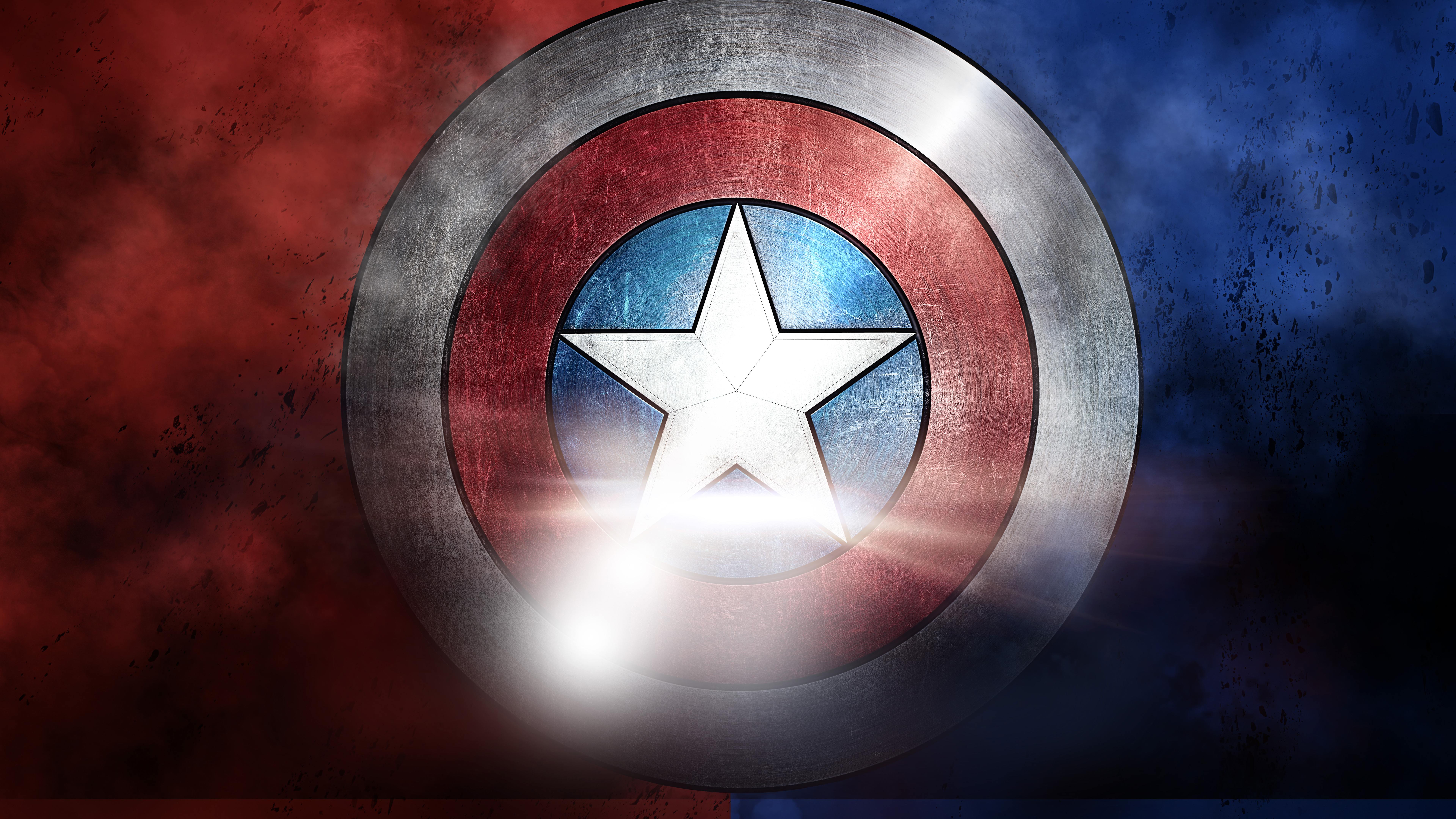 Scudo Capitan America Marvel, 7680x4320 UHD, Monitor Gaming