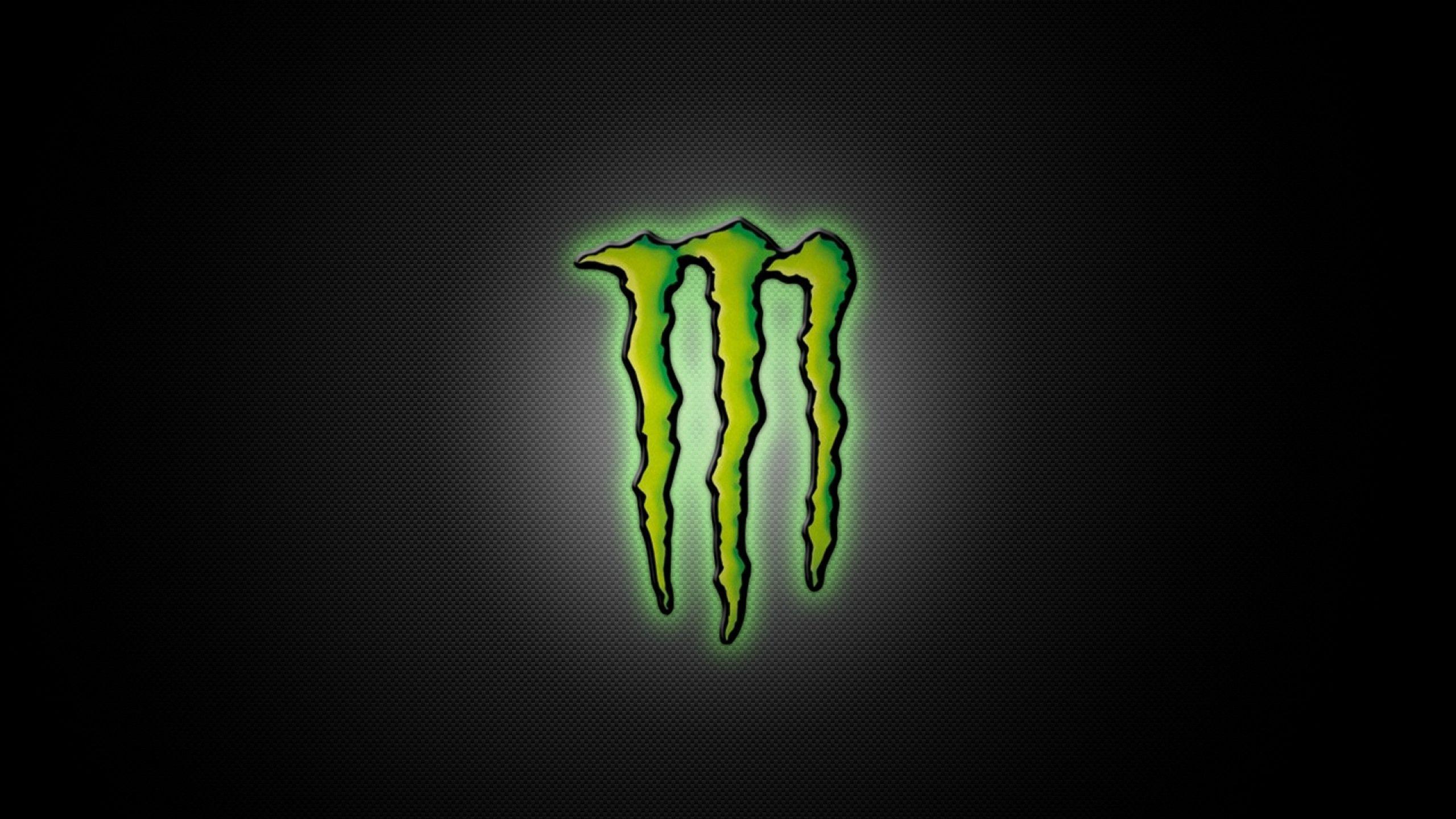 Logo Monster Energy verde, 2560x1440 2K, Desktop