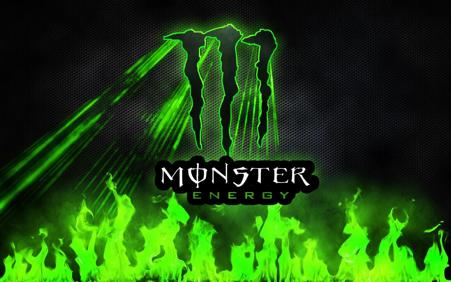 Logo Monster Energy fiamme verdi, 1920x1200 Full HD+ WUXGA, PC Desktop