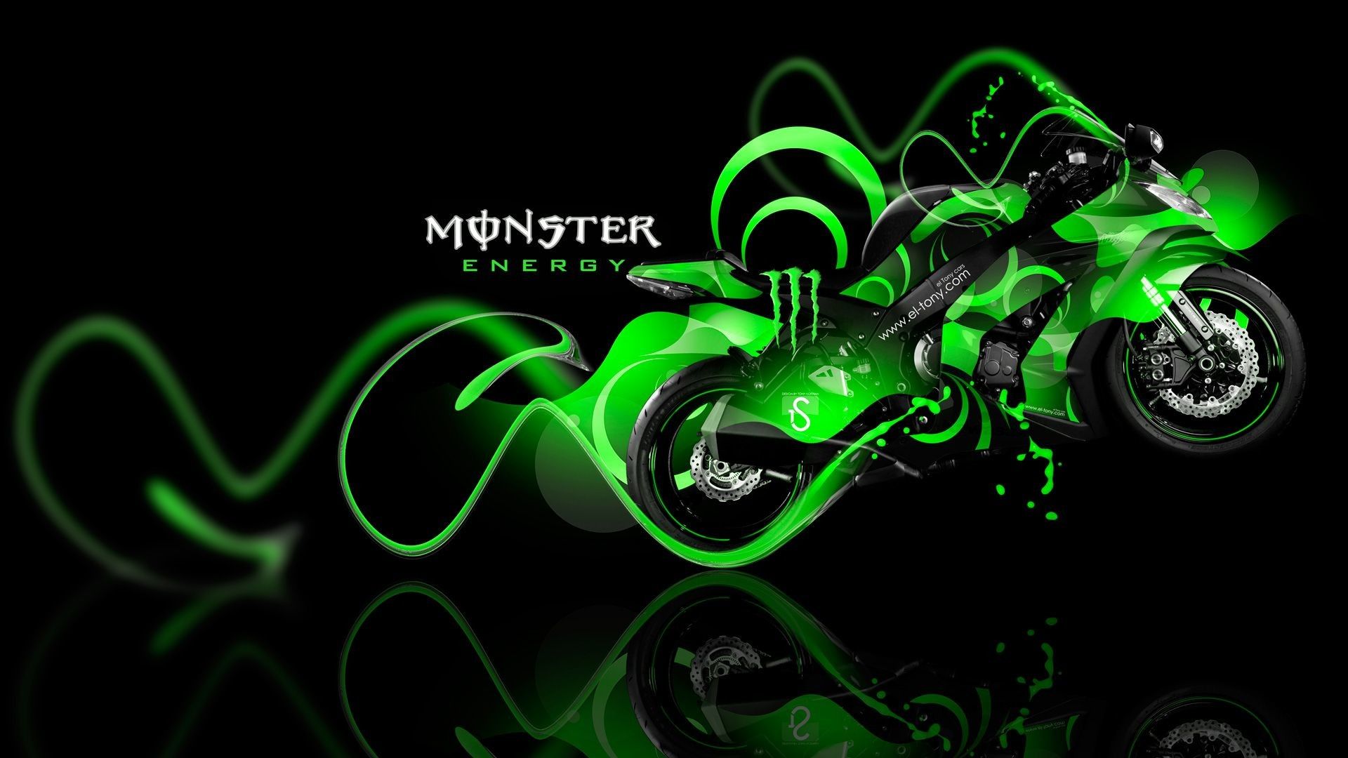 Logo Monster Energy moto verde, 1920x1080 1080p, Laptop