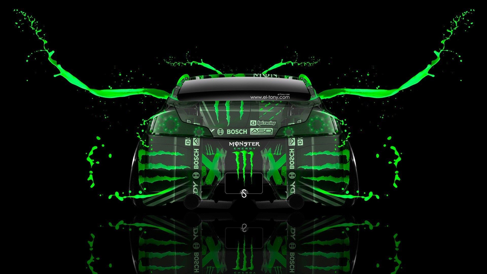 Ford Mustang logo Monster Energy, 1920x1080 Full HD 1080p, PC Desktop