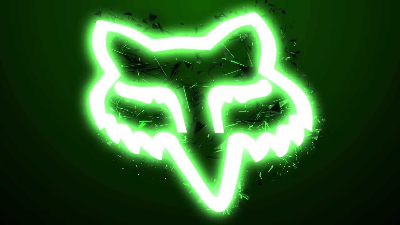 Logo Fox verde neon, 1280x720 720p, Laptop