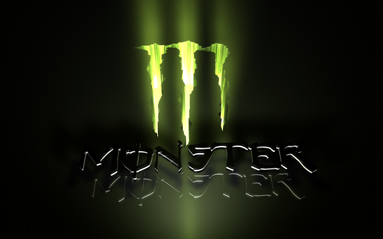 Logo Monster Energy verde, 1280x800 720p, Laptop