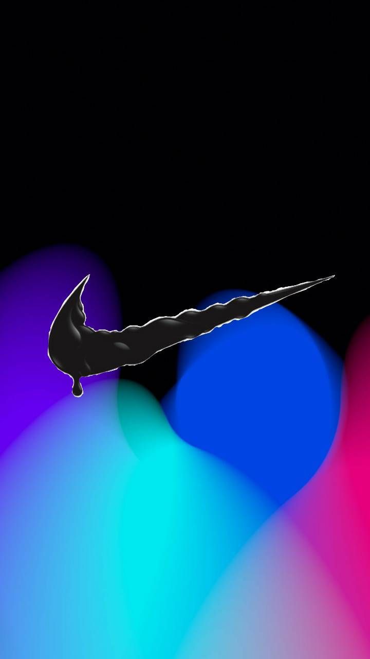 Logo Nike nero sfumato colorato, 720x1280 Full HD Verticale, Smartphone