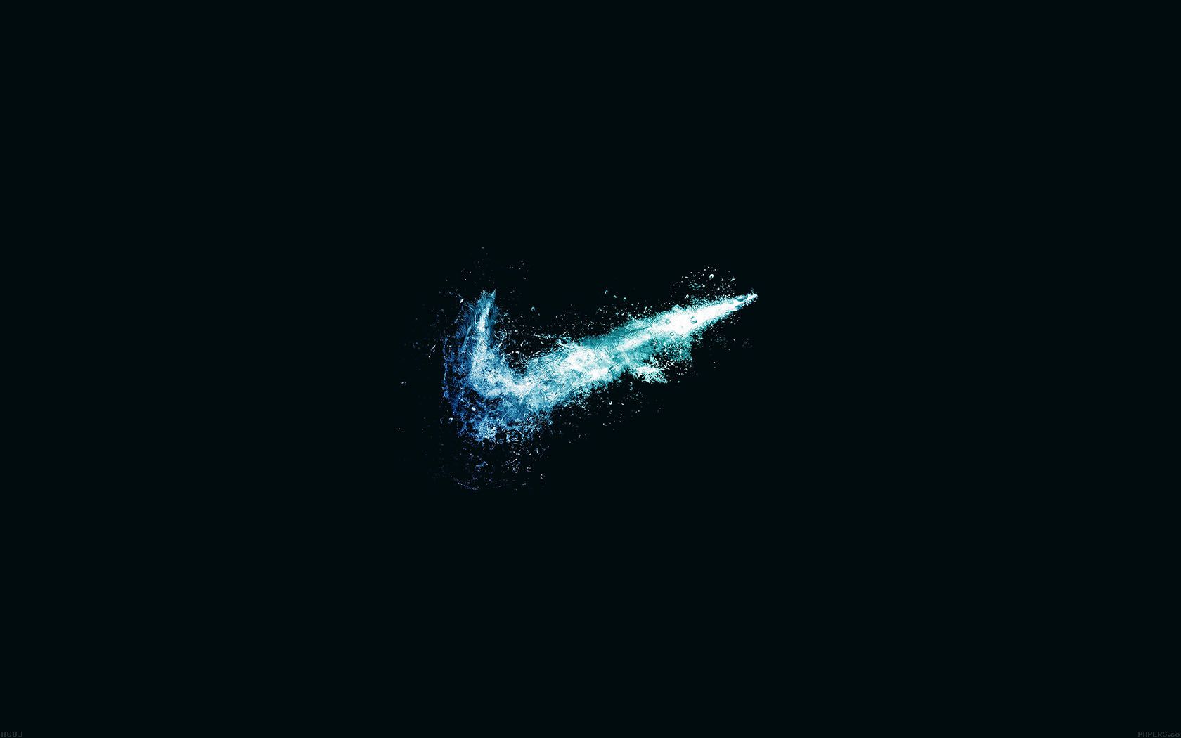 Logo Nike nero su ciano, 1080x1920 Full HD Verticale, iPhone