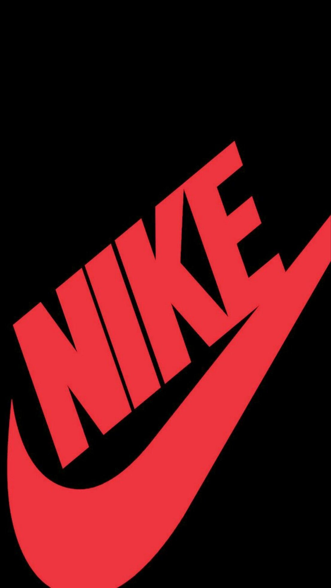 Logo Nike rosso su nero, 1107x1965 Full HD Verticale, Smartphone