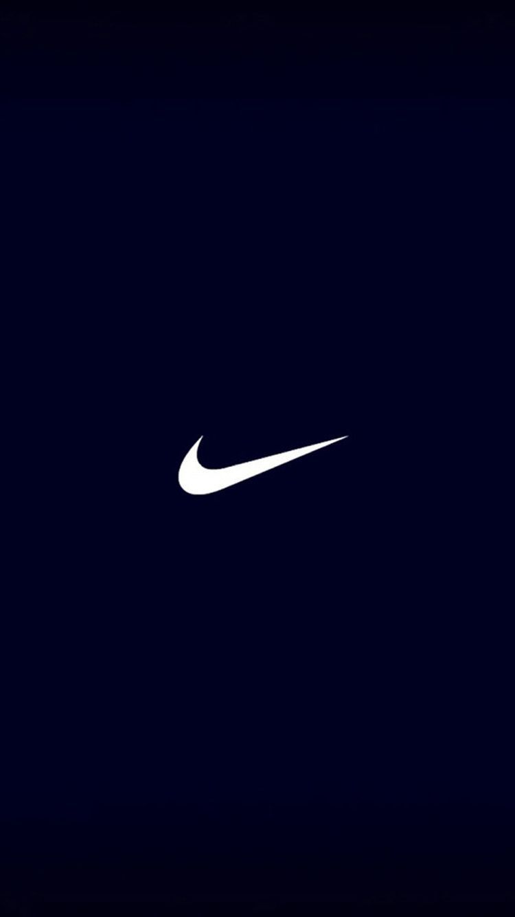 Logo Nike bianco su blu scuro, 750x1334 Full HD Verticale, Smartphone
