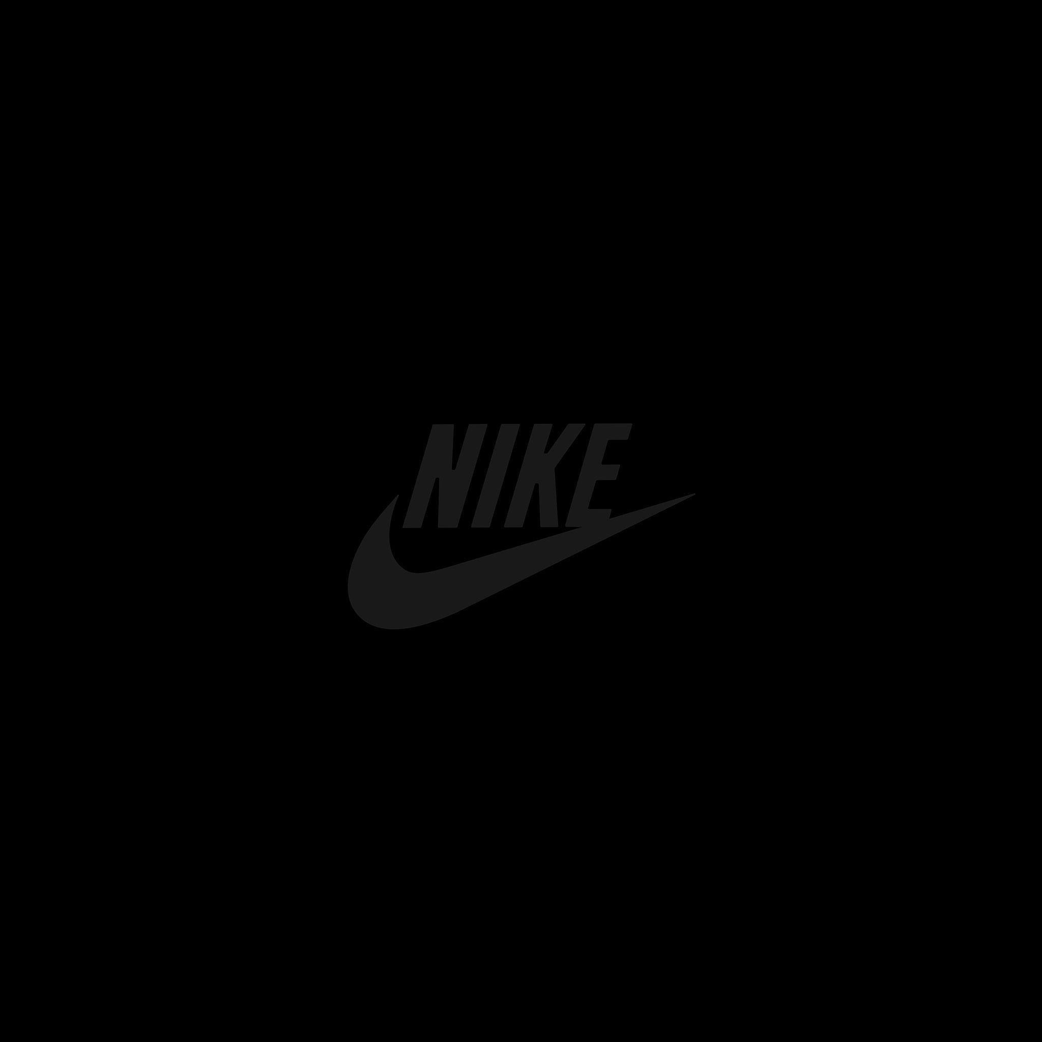Logo Nike bianco su nero, 1600x900 900p, Desktop