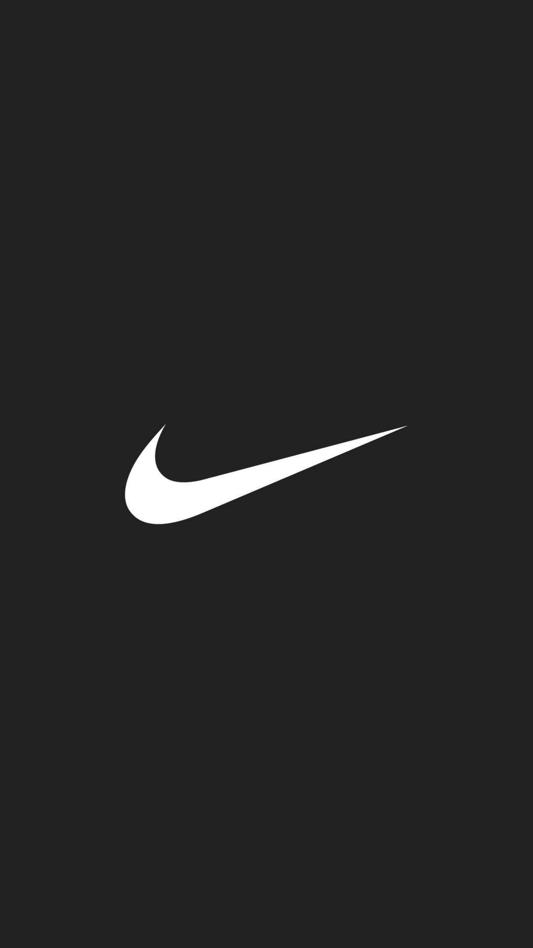 Logo Nike bianco su nero, swoosh, 1080x1920 Full HD Verticale, iPhone