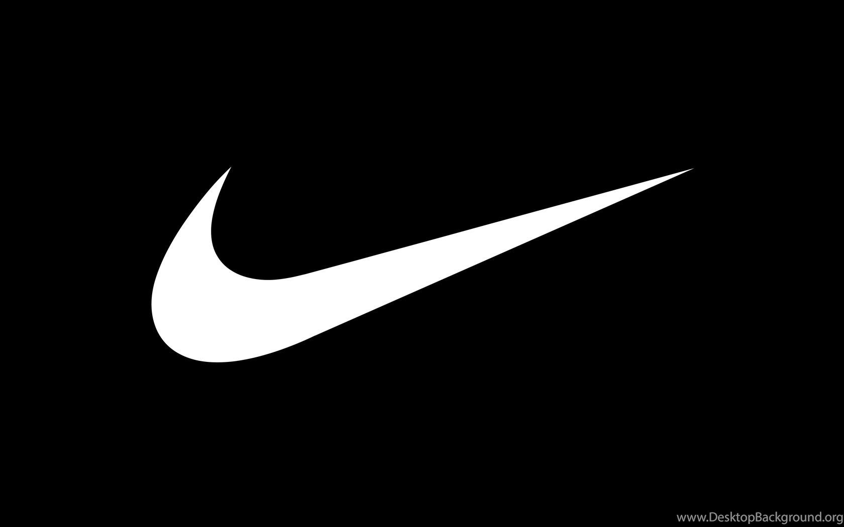 Logo Nike nero su grigio, 2560x1440 1440p, Desktop