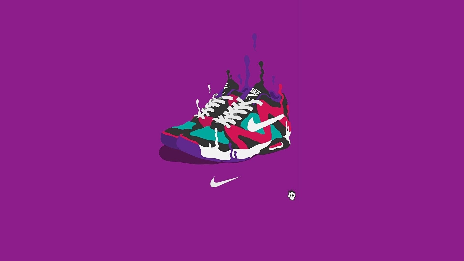 Scarpa Nike su sfondo viola, 1920x1080 Full HD, PC Desktop