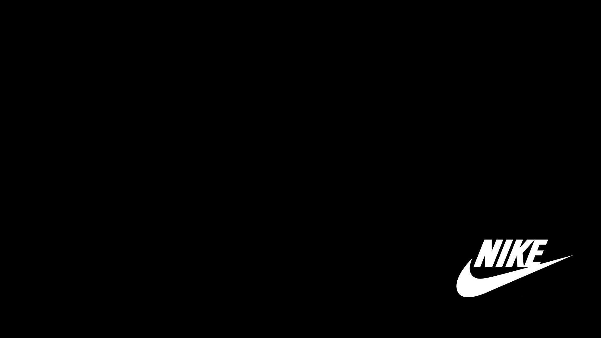 Logo Nike bianco su nero, 1920x1080 Full HD 1080p, Desktop