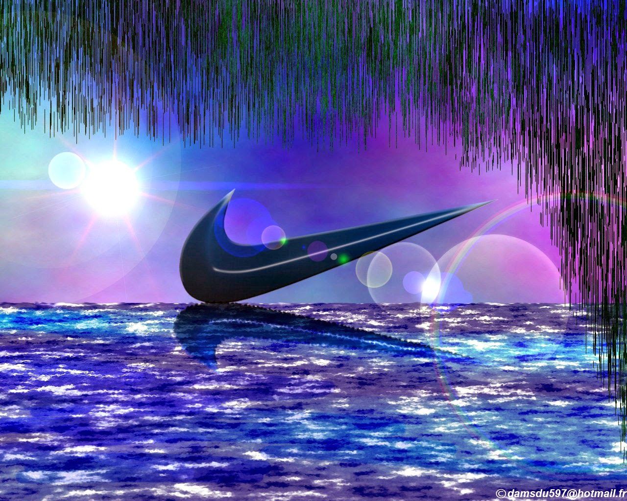 Logo Nike verde su nero, 1920x1080 1080p, Desktop