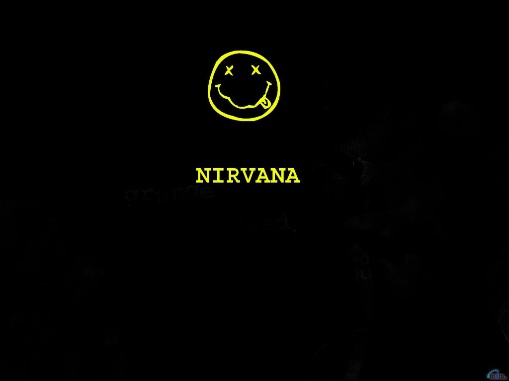 Logo Nirvana chitarrista silhouette, 1440x900 720p, Laptop