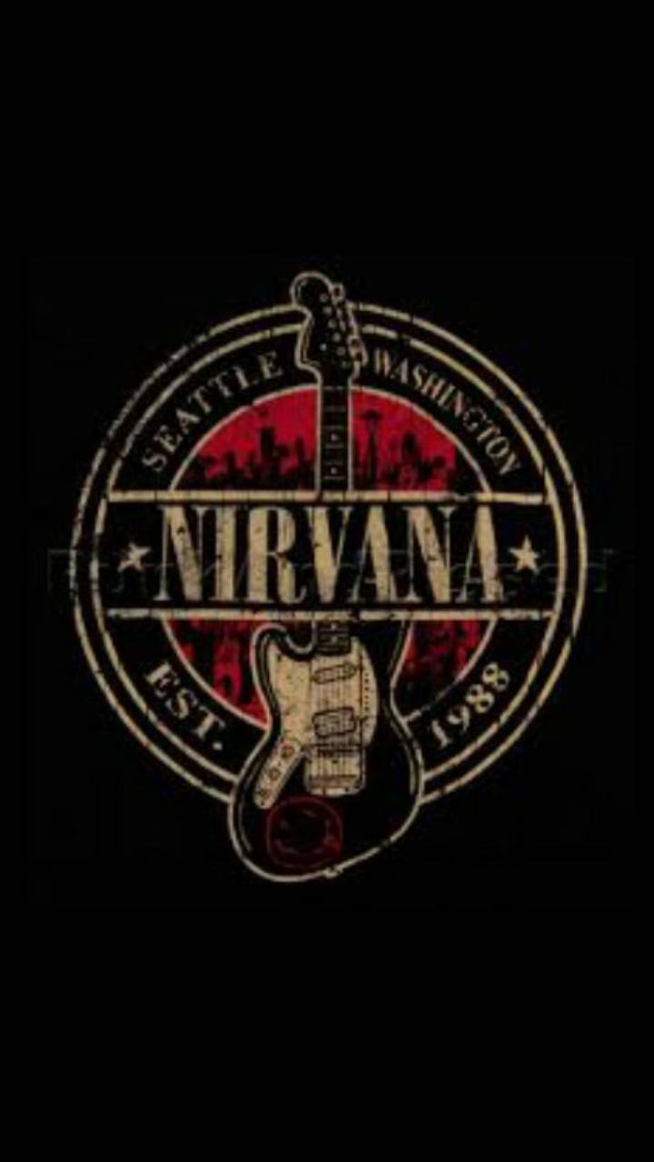 Logo Nirvana chitarra Seattle, 720x1280 Full HD Verticale, iPhone
