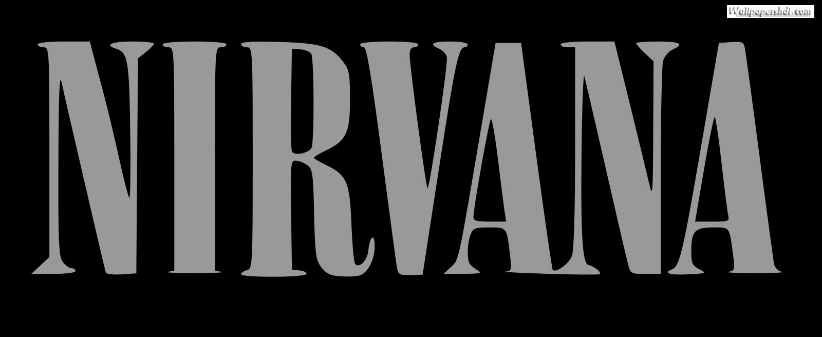 Logo Nirvana bianco su nero, 1920x1080 Full HD 1080p, Laptop