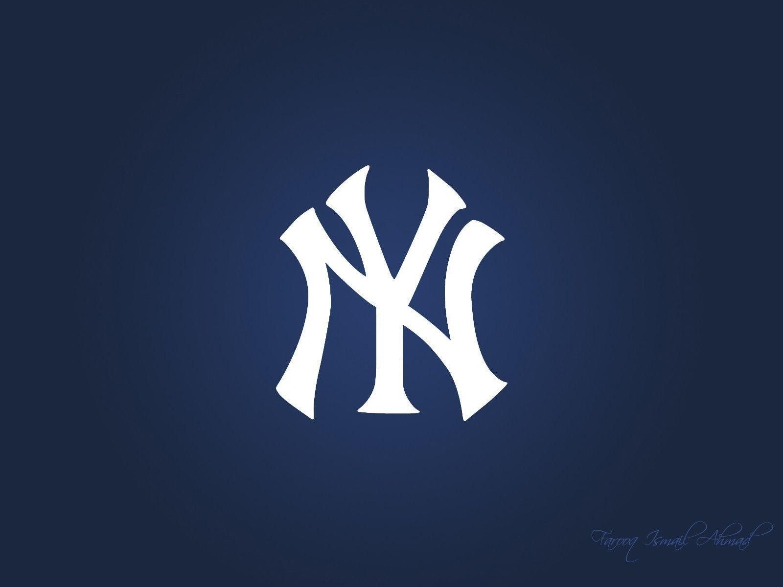 Logo NY Yankees blu, New York Yankees, 1600x1200 900p, Desktop