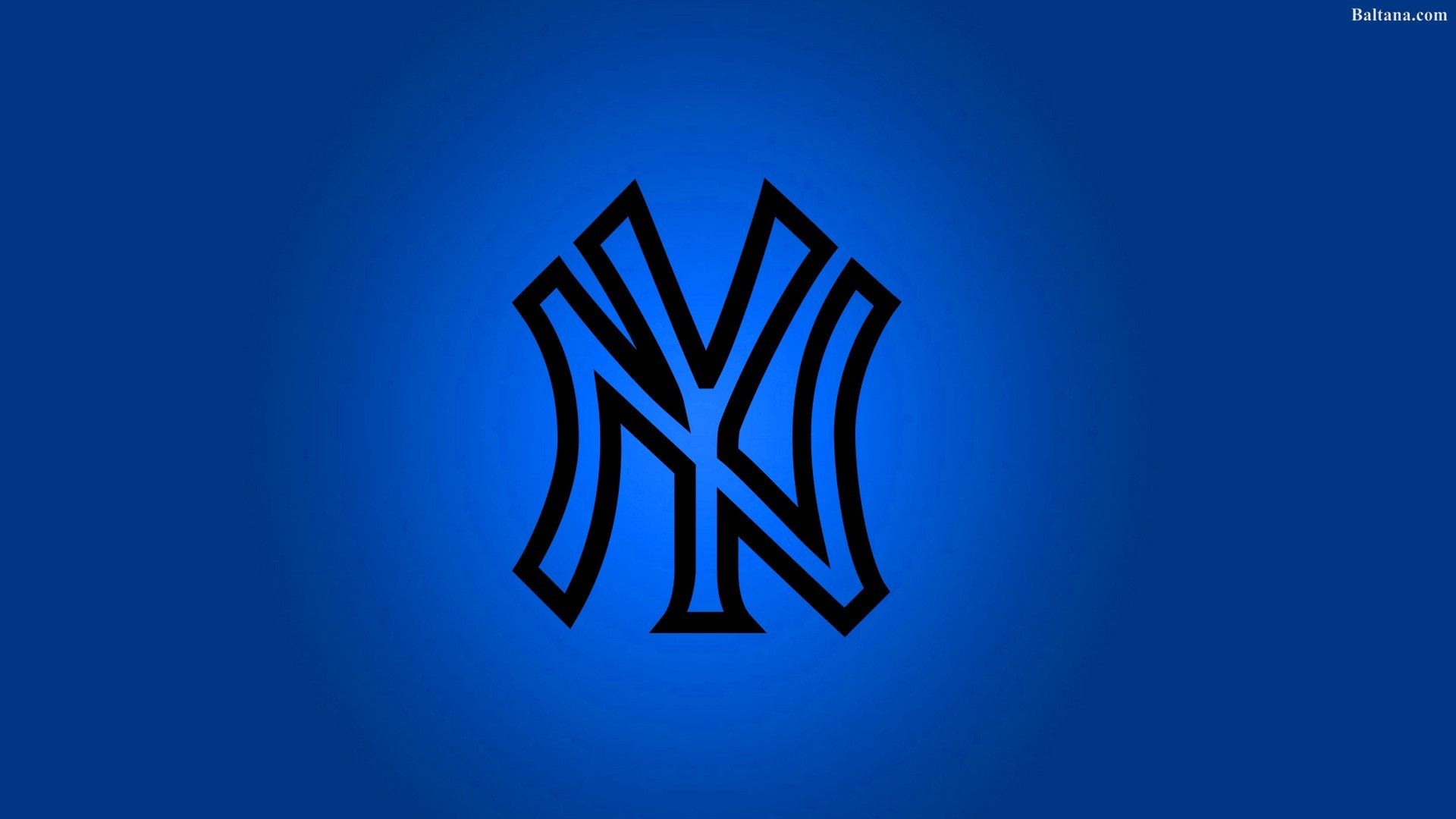 Logo NY Yankees su blu, 1920x1080 1080p, Desktop