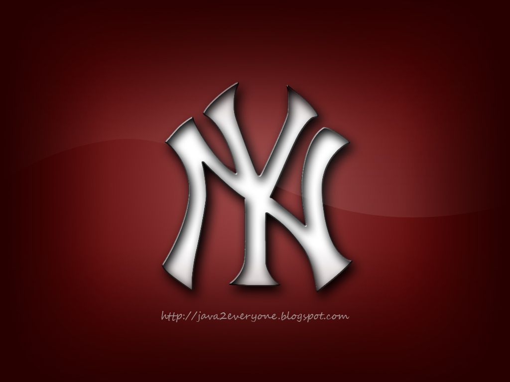 Logo NY Yankees argento, 1024x768 HD, Desktop
