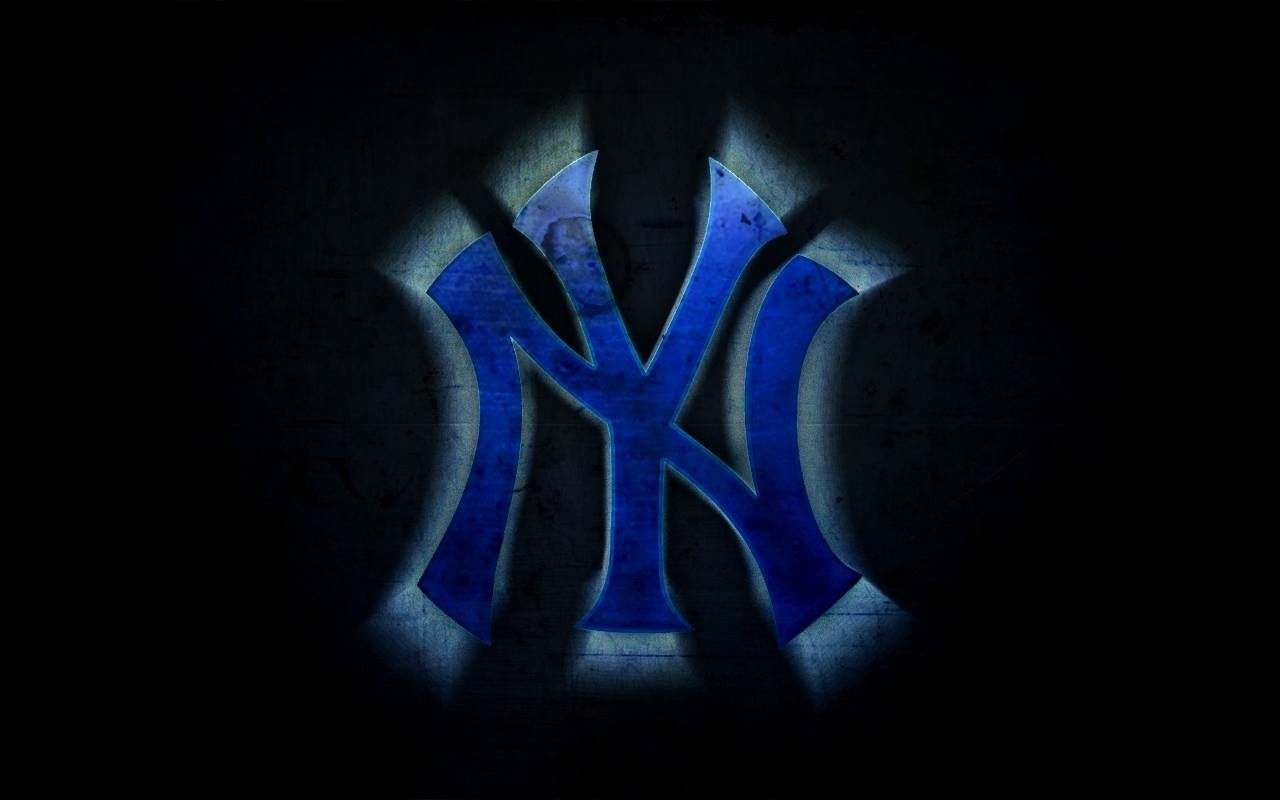 Logo NY Yankees blu, 1280x800 HD, Desktop