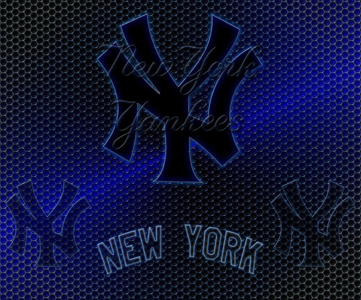Logo NY Yankees blu nero, 1440x1199 720p, PC