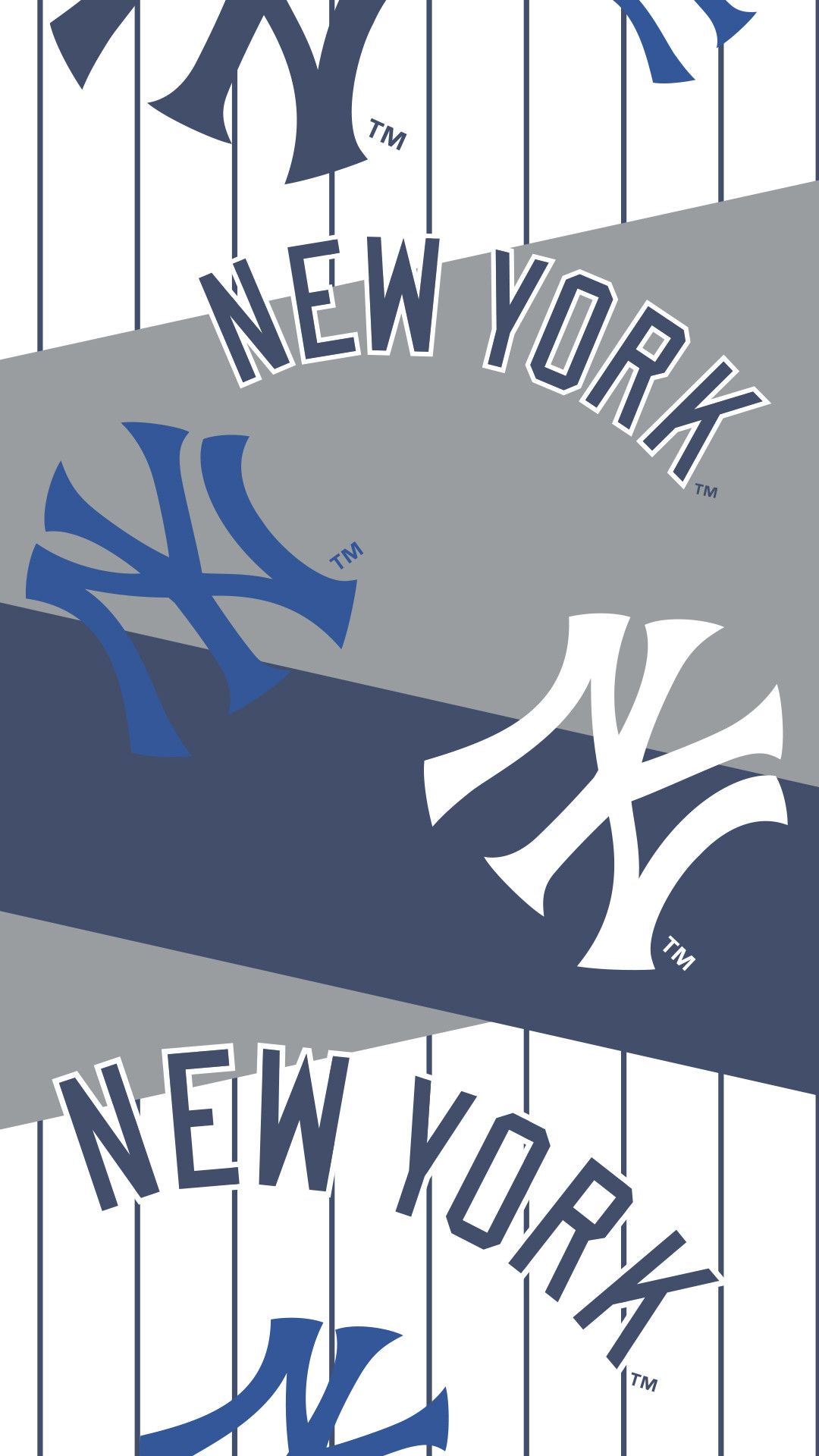 Logo NY Yankees righe, 1080x1920 Verticale, Mobile