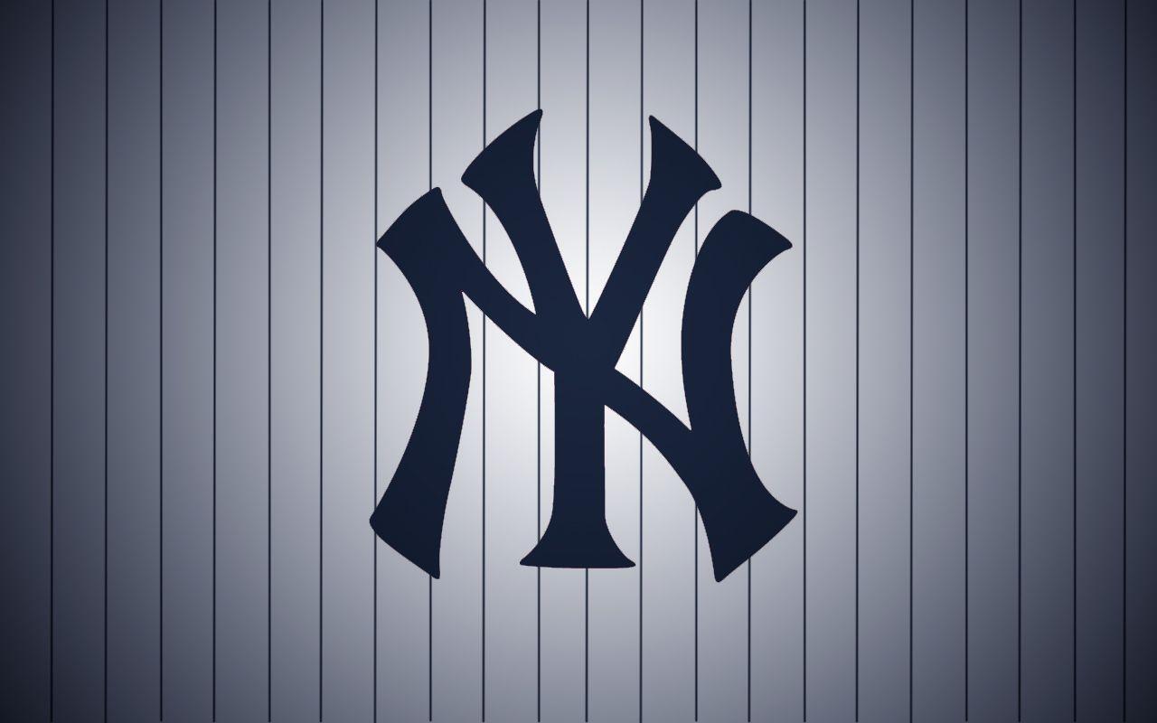Logo New York Yankees righe, MLB, 1280x800 HD, Desktop