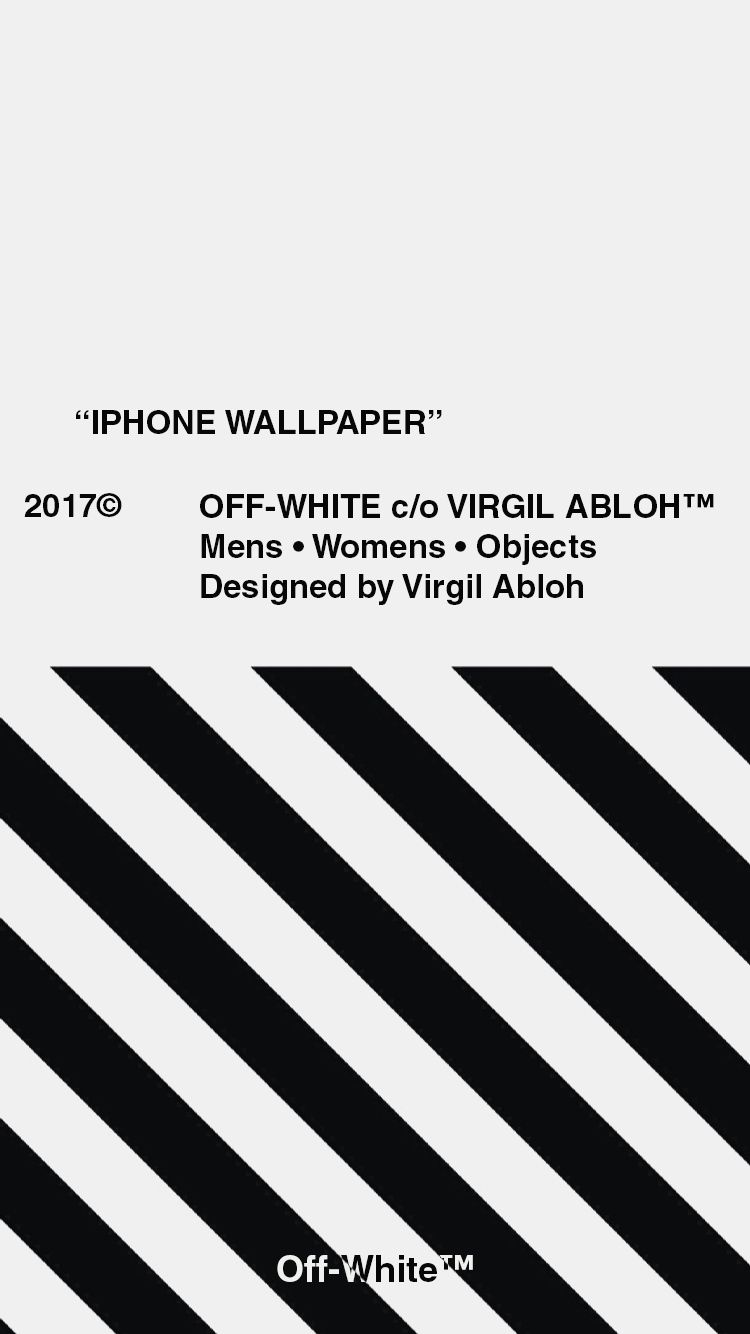 Logo Off-White strisce diagonali, Virgil Abloh, 750x1334 Full HD Verticale, Smartphone