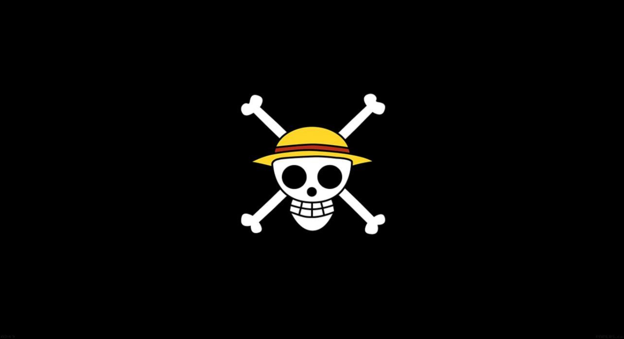 Logo One Piece teschio cappello, anime pirati, 1284x698 HD, Desktop